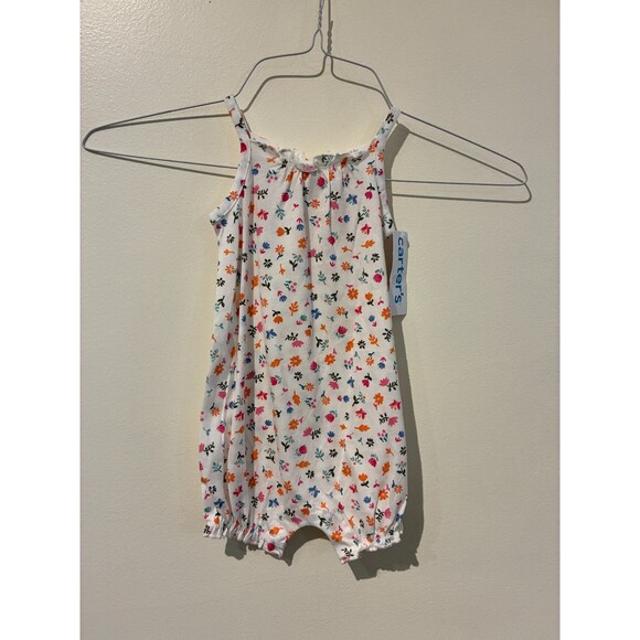 NWT Carter's White Floral Romper - 12M - Picture 1 of 3